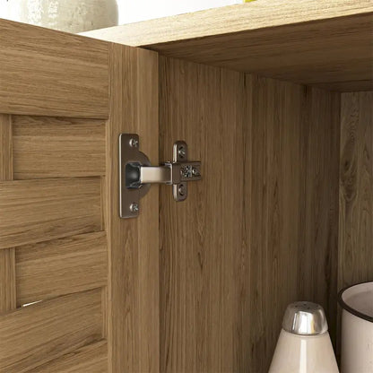 Wood Sideboard Buffet Storage with Adjustable Shelf