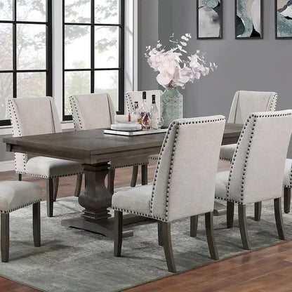 Rectangular Wooden Dining Table with 1 Leaf in Oak