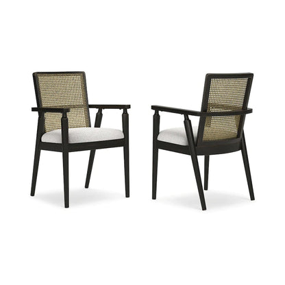 Signature Design by Ashley Galliden Black/Gray Dining Arm Chair - 22.13W x 22.38D x 35.13H