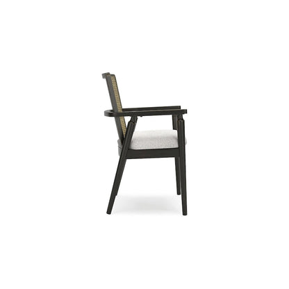 Signature Design by Ashley Galliden Black/Gray Dining Arm Chair - 22.13W x 22.38D x 35.13H