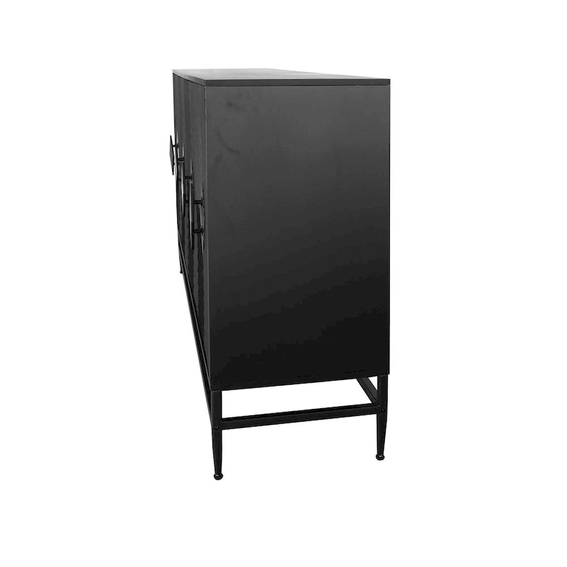 Wood Cabinet with Glass Sliding Doors Display Storage Cabinet