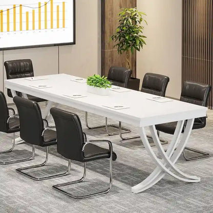 6.5FT Conference Table for 6-8 People , 78 inch Long Rectangular Seminar Table
