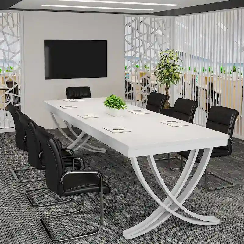 6.5FT Conference Table for 6-8 People , 78 inch Long Rectangular Seminar Table
