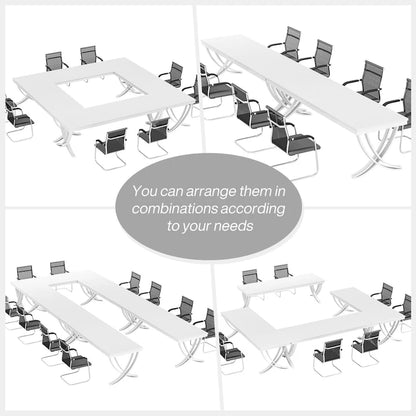 6.5FT Conference Table for 6-8 People , 78 inch Long Rectangular Seminar Table