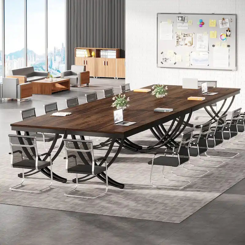 6.5FT Conference Table for 6-8 People , 78 inch Long Rectangular Seminar Table