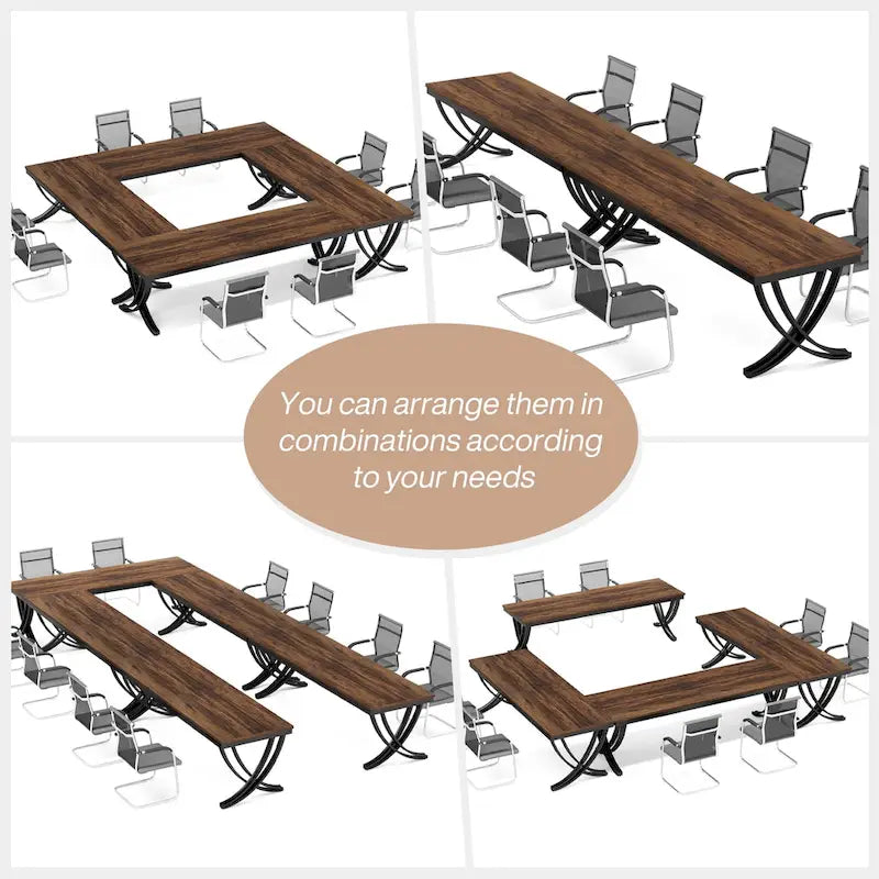 6.5FT Conference Table for 6-8 People , 78 inch Long Rectangular Seminar Table