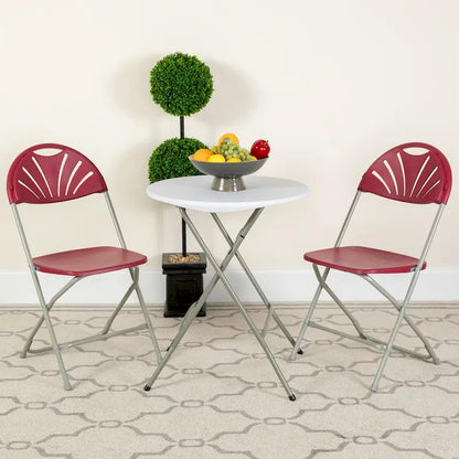 650 lb. Capacity Plastic Fan Back Folding Chair