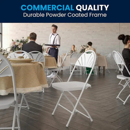 650 lb. Capacity Plastic Fan Back Folding Chair