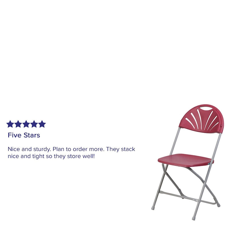 650 lb. Capacity Plastic Fan Back Folding Chair