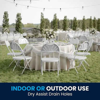 650 lb. Capacity Plastic Fan Back Folding Chair