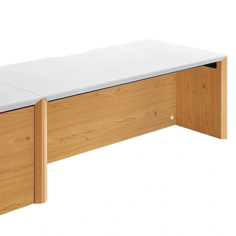 Kinetic 38 Wall-Mount Office Desk With Cabinet and Shelf