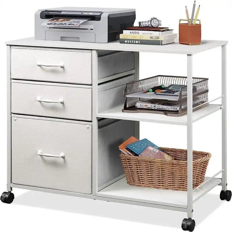 3 Drawer Mobile File Cabinet - 15.75D x 29.53W x 26.77H