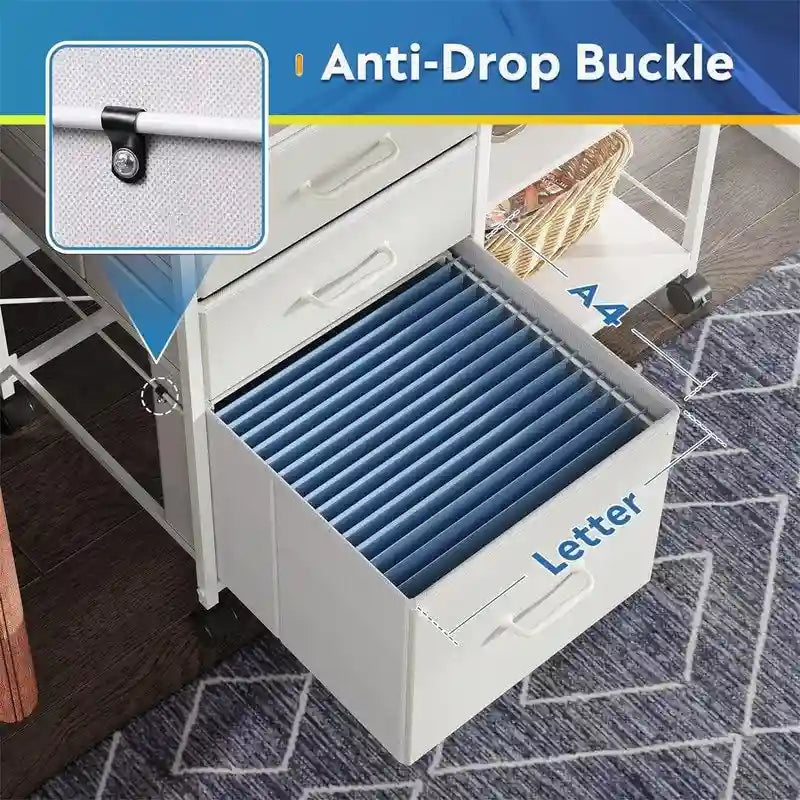 3 Drawer Mobile File Cabinet - 15.75D x 29.53W x 26.77H