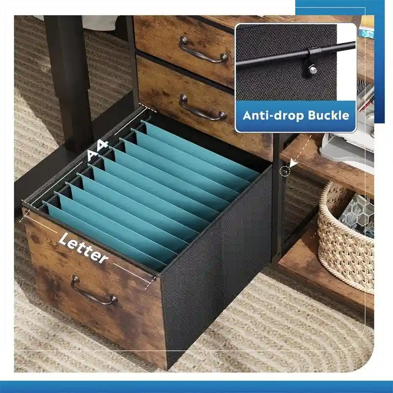 3 Drawer Mobile File Cabinet - 15.75D x 29.53W x 26.77H