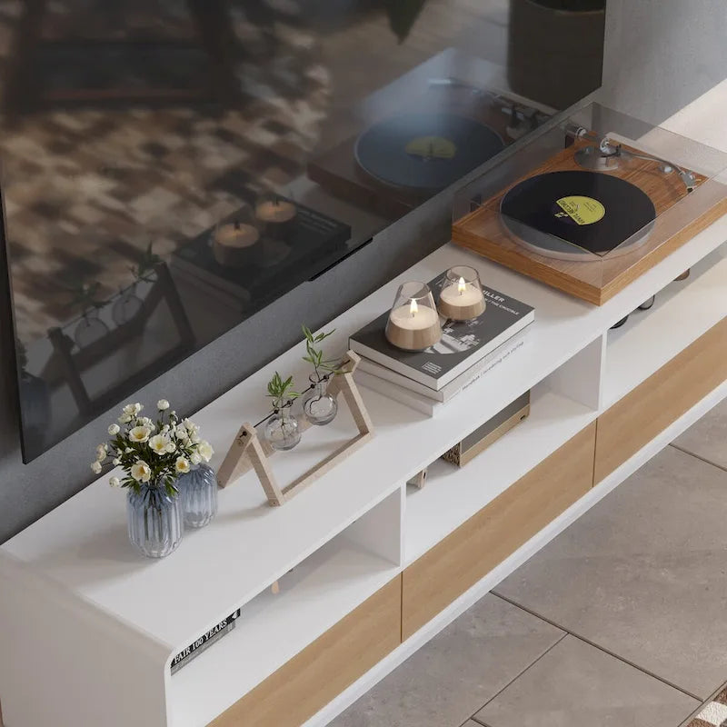 Innovative Rebound Drawer TV Stand: A Fusion of Function & Style - 70.9