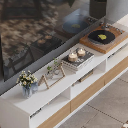 Innovative Rebound Drawer TV Stand: A Fusion of Function & Style - 70.9