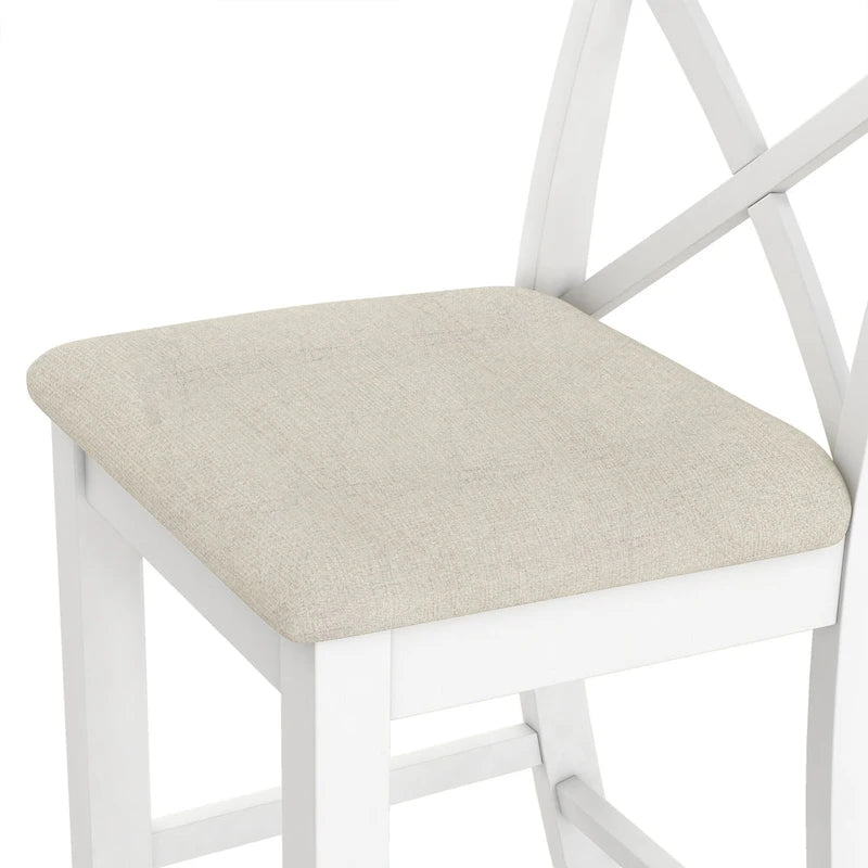 3PCS Rectangular Wood Bar Dining Set