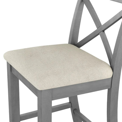 3PCS Rectangular Wood Bar Dining Set