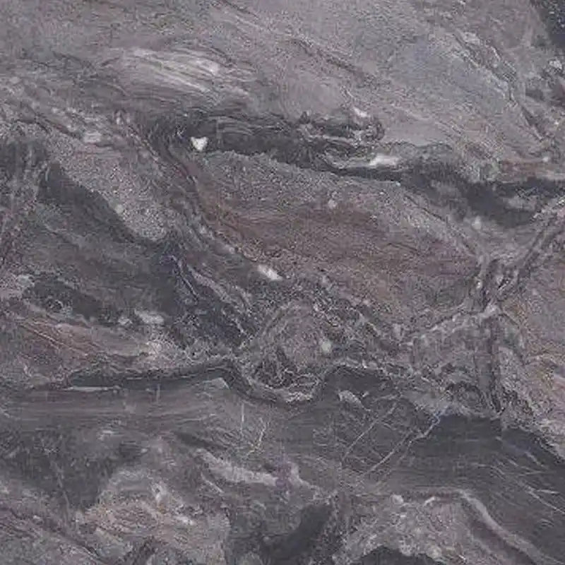 Evis 63 Inch Dining Table, Marble Grain Faux Stone Top, Walnut Brown Wood