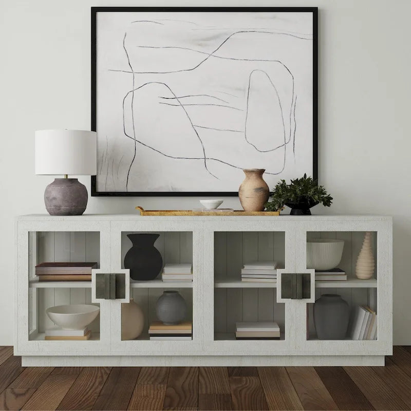 Classic Home Larson 90 Glass Reclaimed Pine Sideboard