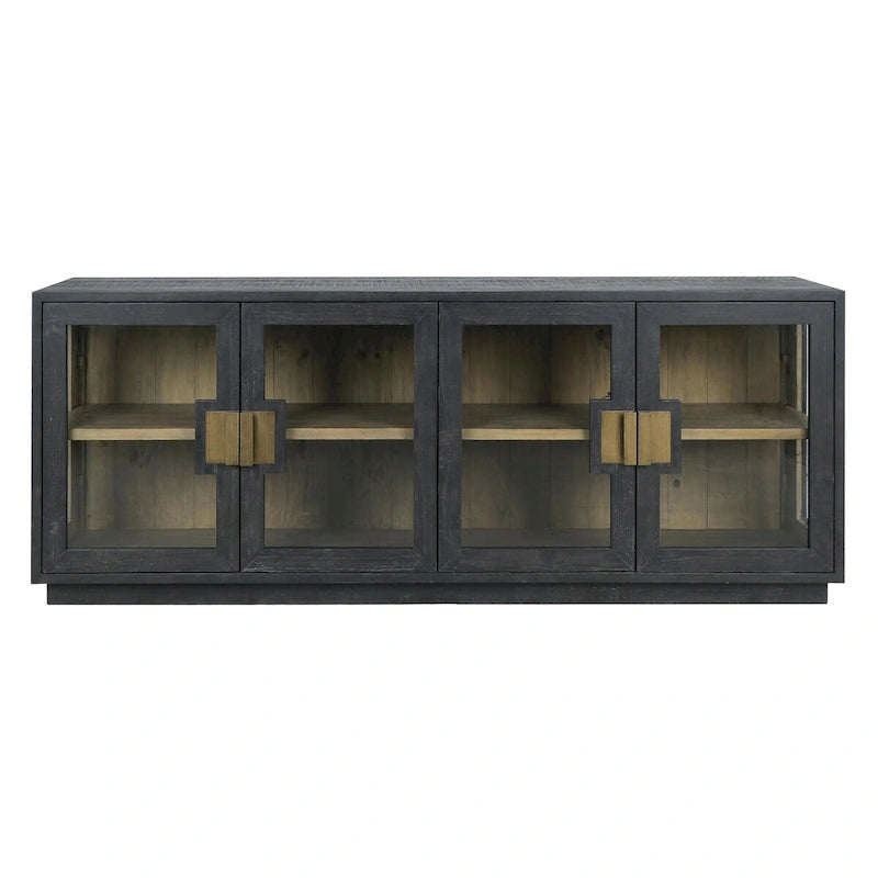 Classic Home Larson 90 Glass Reclaimed Pine Sideboard