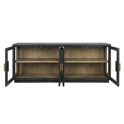 Classic Home Larson 90 Glass Reclaimed Pine Sideboard