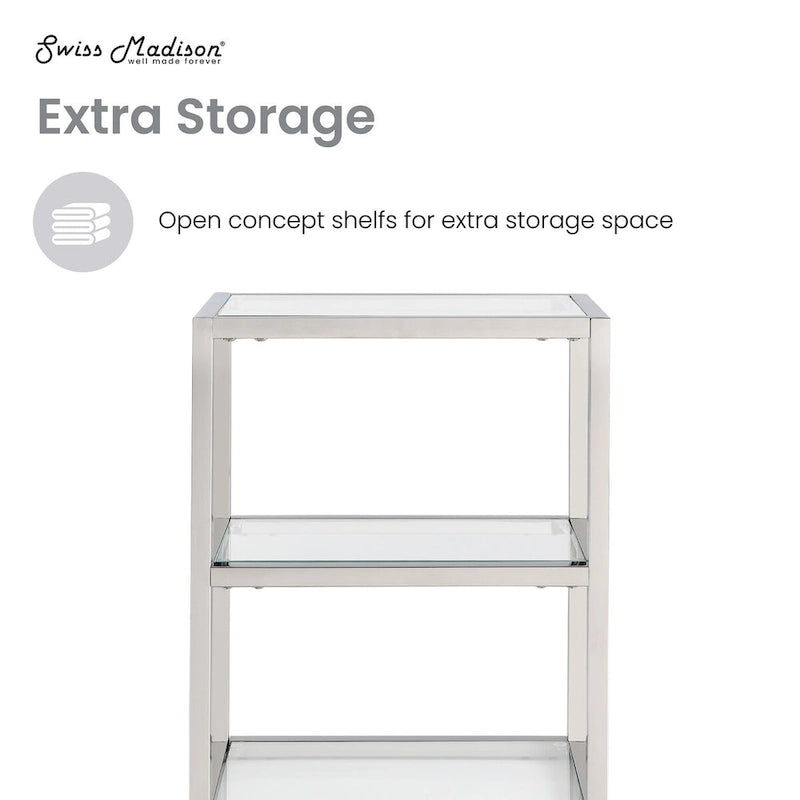 Pierre 16X20X10 Wall-Mounted Linen Cabinet In Chrome