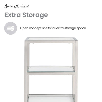 Pierre 16X20X10 Wall-Mounted Linen Cabinet In Chrome