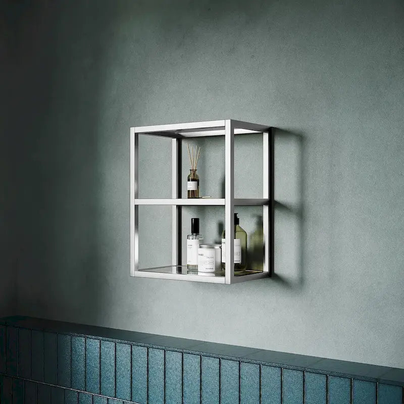 Pierre 16X20X10 Wall-Mounted Linen Cabinet In Chrome