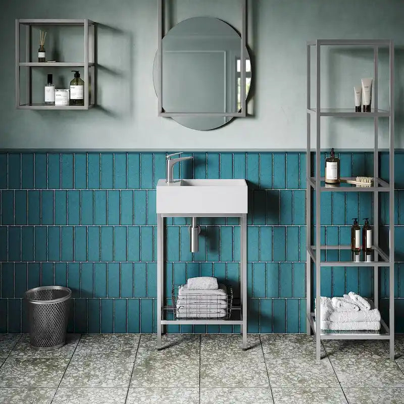 Pierre 16X20X10 Wall-Mounted Linen Cabinet In Chrome