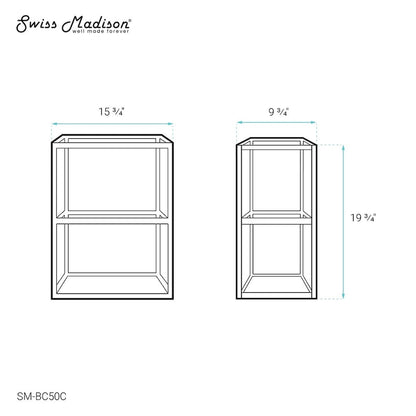 Pierre 16X20X10 Wall-Mounted Linen Cabinet In Chrome