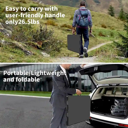 SUGIFT 6 ft Plastic Folding Table Portable Fold-in-Half Table