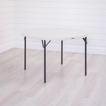 Lifetime 48 inch Round Nesting Table, Indoor/Outdoor Light Commercial Grade, White