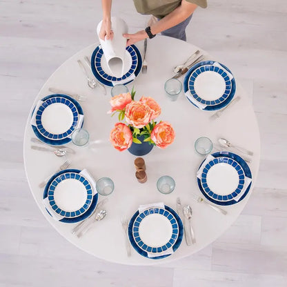 Lifetime 48 inch Round Nesting Table, Indoor/Outdoor Light Commercial Grade, White