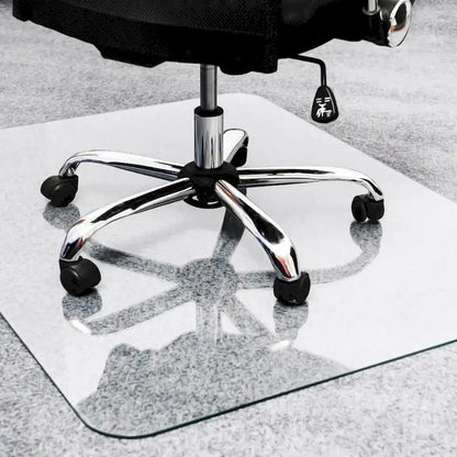 Glaciermat Heavy Duty Glass Chair Mat for Hard Floors & Carpets - 48 x 60