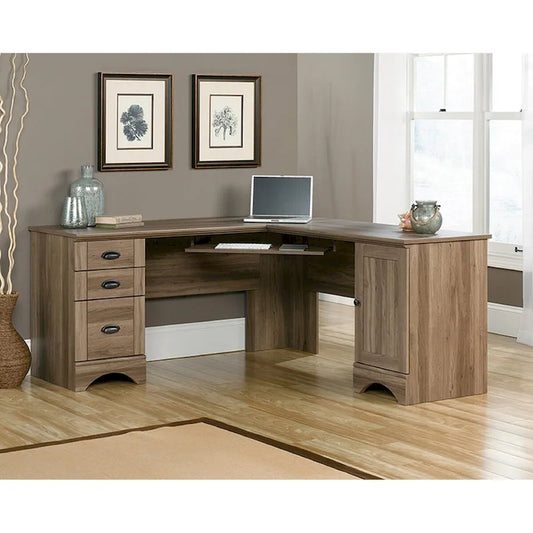 Sauder Harbor View Collection L-Shaped Office Executive Desk
