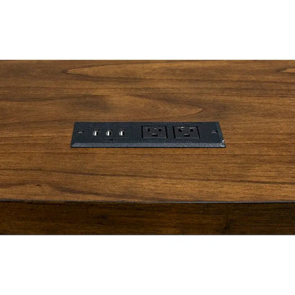 Addison Rustic Writing Desk, Writing Table, Office Desk, Brown