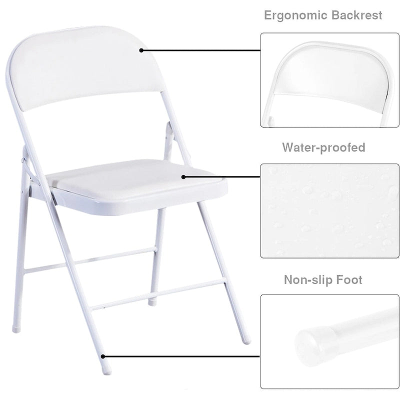 Commercialine Padded Folding Chair (Set of 4)