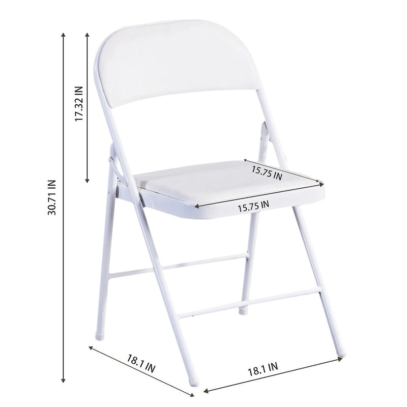 Commercialine Padded Folding Chair (Set of 4)