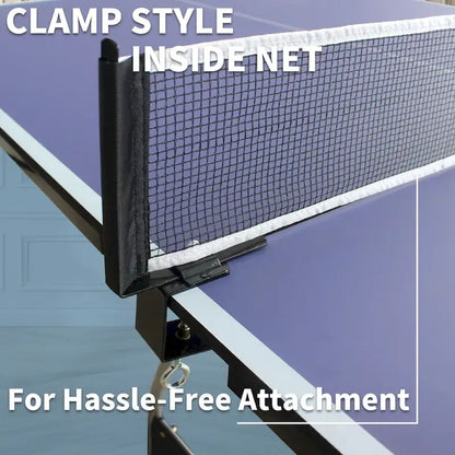 8FT Foldable Tennis Table Ping Pong Table Set, 2 Paddles & 3 Balls