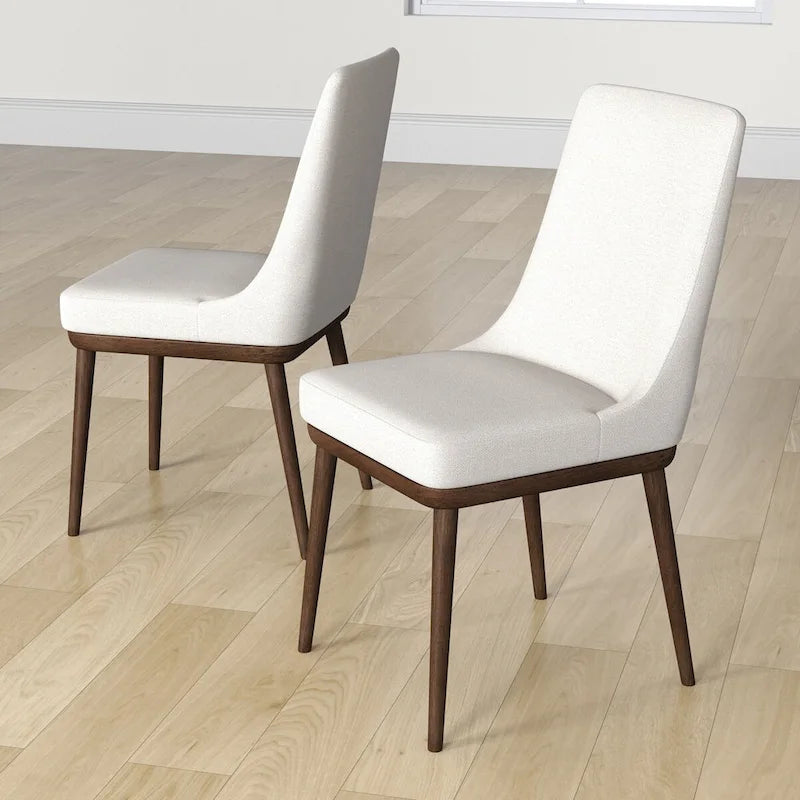 Grayson Mid Century Modern Beige Dining Chair (Set of 2)