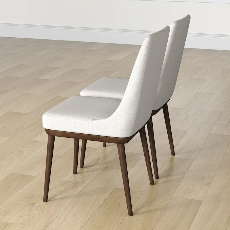 Grayson Mid Century Modern Beige Dining Chair (Set of 2)