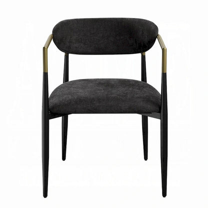ACME Jaramillo SIDE CHAIR (SET-2) Black Fabric & Black Finish