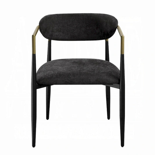 ACME Jaramillo SIDE CHAIR (SET-2) Black Fabric & Black Finish