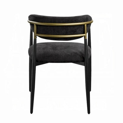 ACME Jaramillo SIDE CHAIR (SET-2) Black Fabric & Black Finish