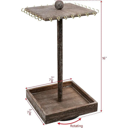 Wooden Rotating Jewelry Organizer - S