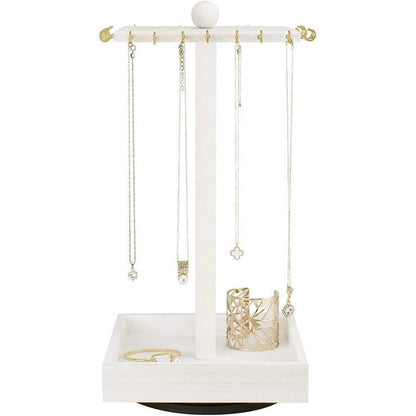 Wooden Rotating Jewelry Organizer - S