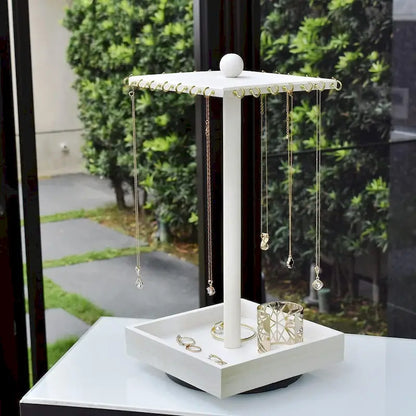 Wooden Rotating Jewelry Organizer - S