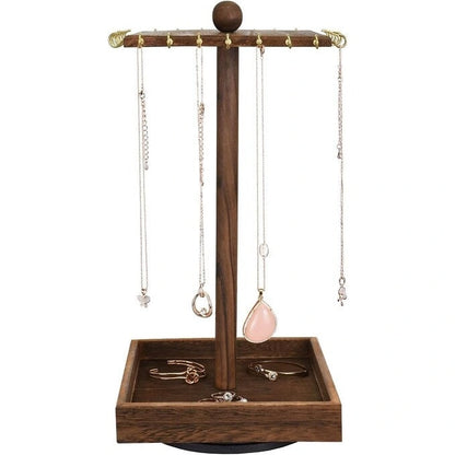 Wooden Rotating Jewelry Organizer - S