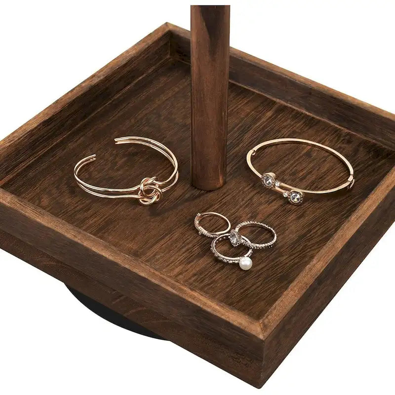Wooden Rotating Jewelry Organizer - S